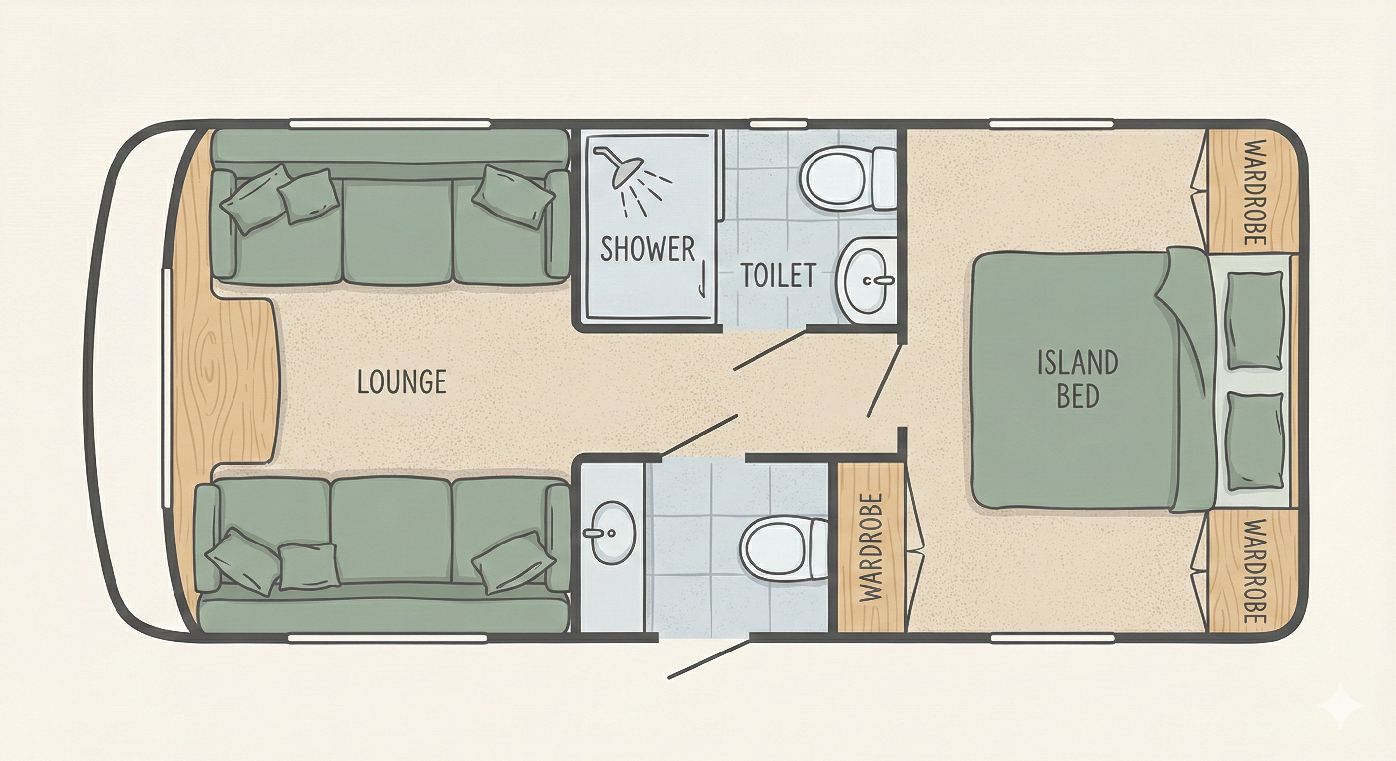 Rear Island floorplan